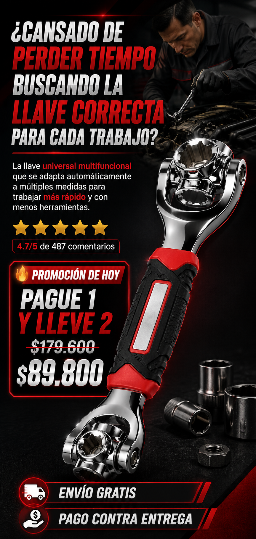 Paga 1 y lleva 2 RotaFix llave multifuncional 48 en 1