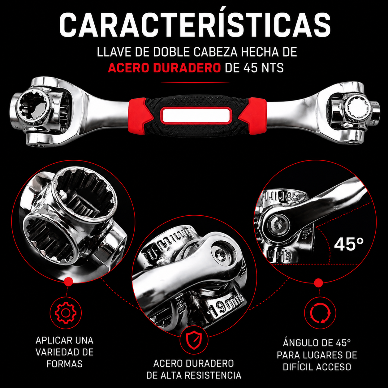 Paga 1 y lleva 2 RotaFix llave multifuncional 48 en 1
