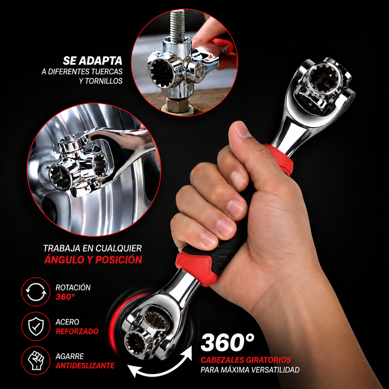Paga 1 y lleva 2 RotaFix llave multifuncional 48 en 1