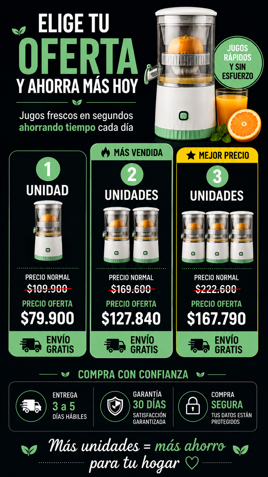 Promoción Exprimidor de Cítricos JuicyGo