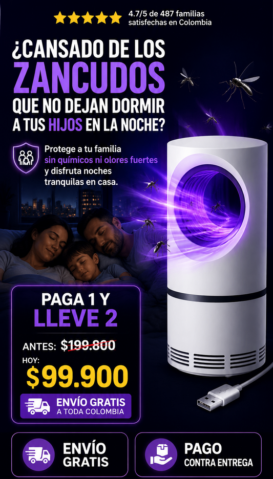 PROMO 2x1 Lampara mata mosquitos MosquiLux