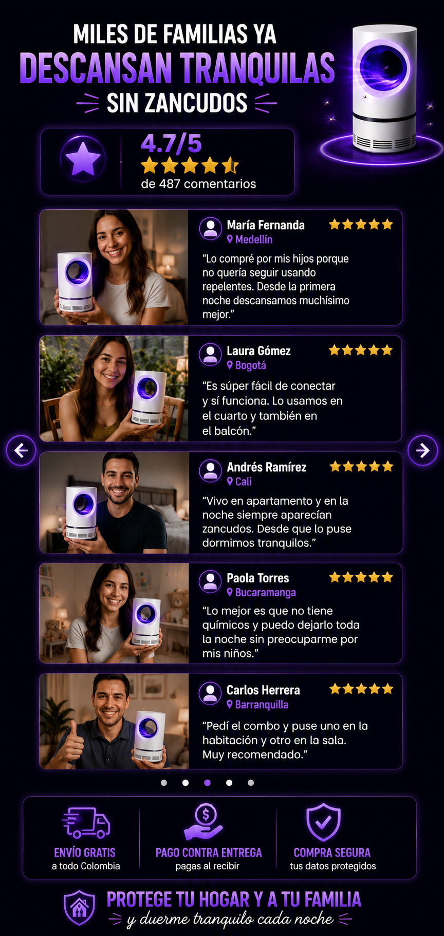 PROMO 2x1 Lampara mata mosquitos MosquiLux